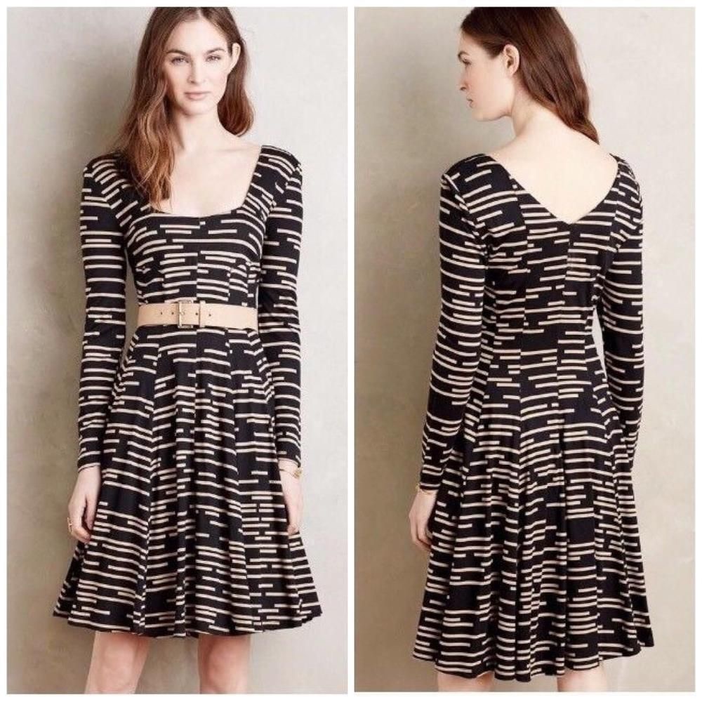 ✨Anthropologie HD in Paris Fit and Flare Dress